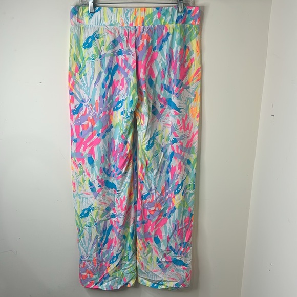 Lilly Pulitzer Women's Bal Harbour Palazzo Pants Sparkling Sands Size Medium - Picture 5 of 15